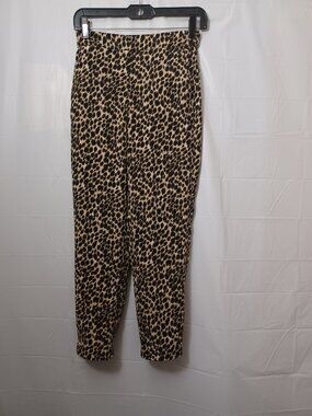 J.CREW FACTORY PULL ON JAMIE PANT LEOPARD PRINT SIZE 00